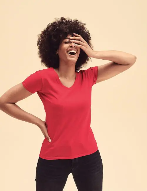 homepage 29 Fruit of the Loom Koszulka damska v-neck Valueweight