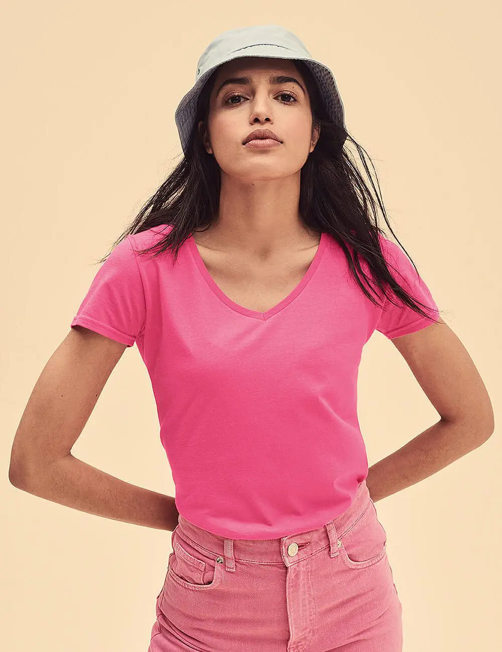 Fruit of the Loom Koszulka damska v-neck Iconic 2 Fruit of the Loom Koszulka damska v-neck Iconic - obrazek 2