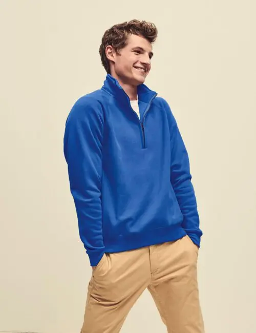 Alternative view of Fruit of the Loom Bluza męska Premium z krótkim zamkiem Zip Neck Raglan Sweat