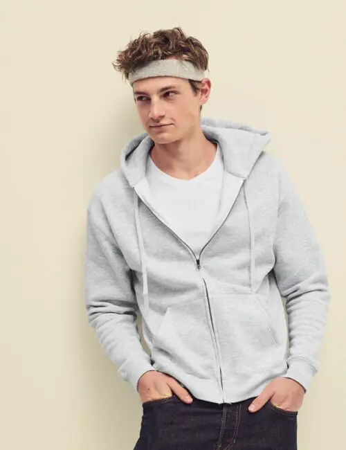 Alternative view of Fruit of the Loom Bluza męska Premium na zamek z kapturem