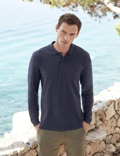 Fruit of the Loom Polo męskie Premium z długim rękawem