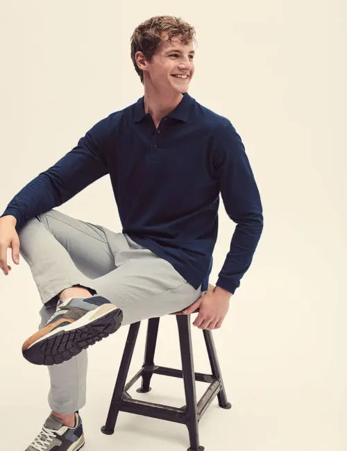 Alternative view of Fruit of the Loom Polo męskie Premium z długim rękawem