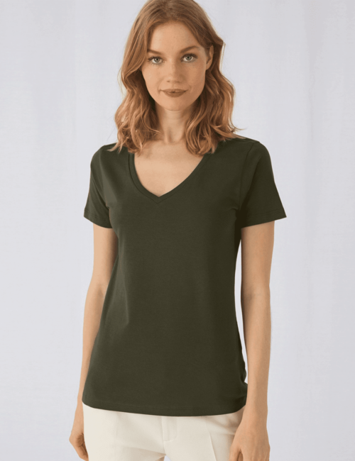 B&C Eko Koszulka damska V-neck Inspire