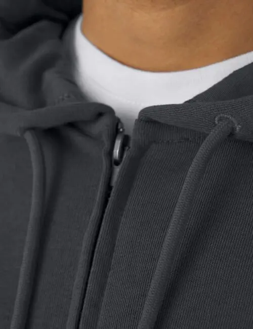 Alternative view of B&C Eko Bluza męska z kapturem i zamkiem Organic