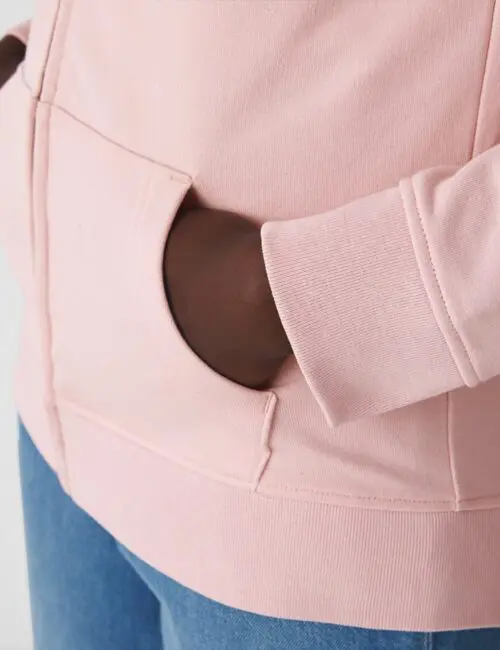 Alternative view of B&C Eko Bluza damska z kapturem i zamkiem Organic