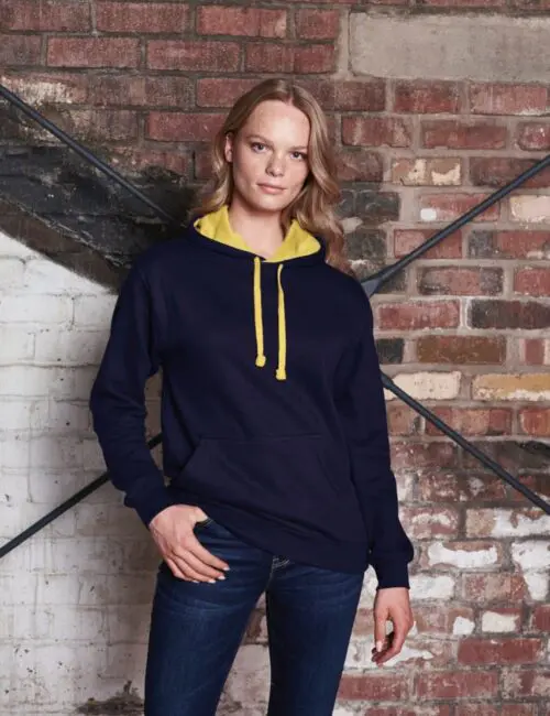 JUST HOODS Bluza męska Kangurka Varsity Hoodie