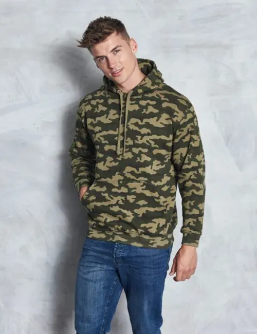 JUST HOODS Bluza męska kangurka Camo Hoodie