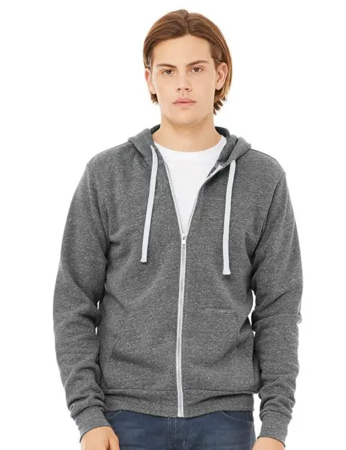 CANVAS Bluza Unisex Triblend Full Zip Hoodie