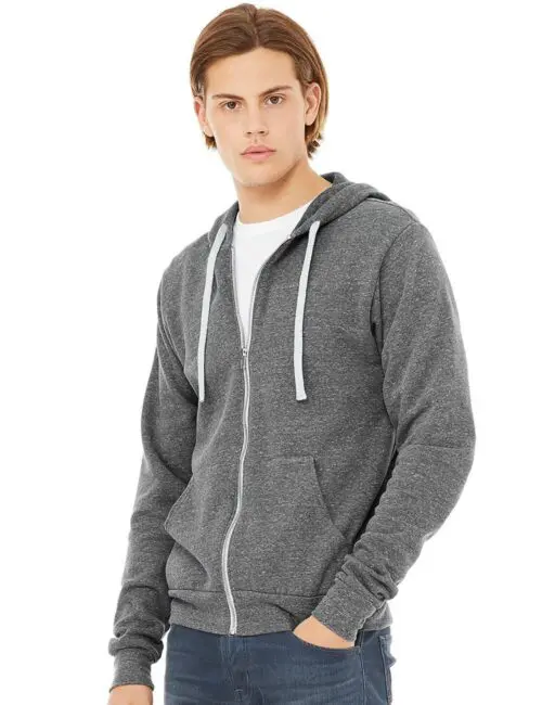 CANVAS Bluza Unisex Triblend Full Zip Hoodie