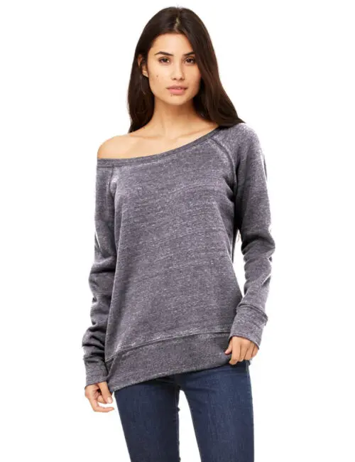 BELLA Bluza damska Sponge Fleece Wide Neck Sweatshirt