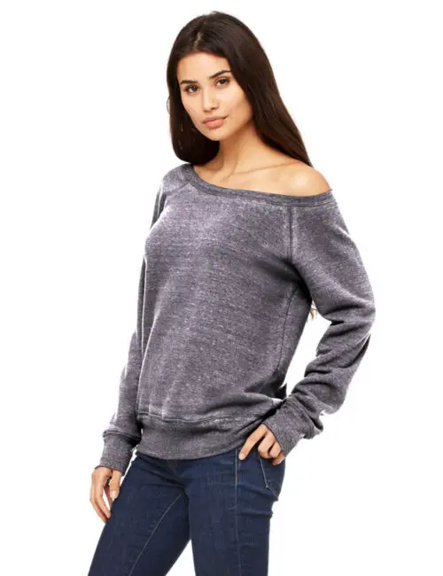 BELLA Bluza damska Sponge Fleece Wide Neck Sweatshirt