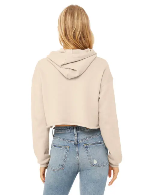 BELLA Bluza damska z kapturem Cropped Fleece Hoodie