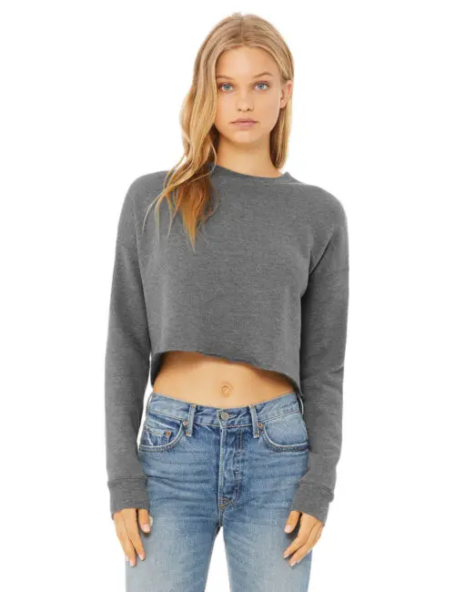 BELLA Bluza damska Cropped Crew Fleece