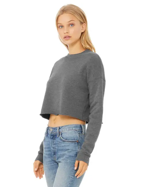 BELLA Bluza damska Cropped Crew Fleece