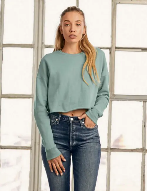 BELLA Bluza damska Cropped Crew Fleece