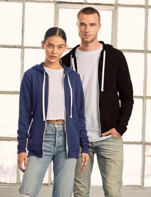 CANVAS Bluza Unisex Triblend Full Zip Hoodie