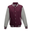burgundy / heather grey