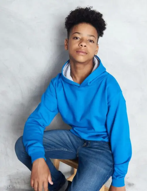 JUST HOODS Bluza dziecięca Kangurka Varsity Hoodie 5 JUST HOODS Bluza dziecięca Kangurka Varsity Hoodie