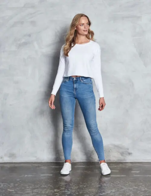 JUST HOODS Bluza damska Cropped Sweat