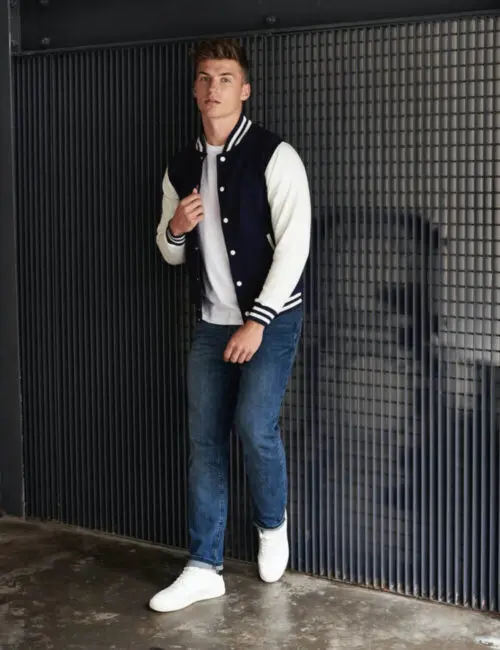 JUST HOODS Kurtka męska Varsity Jacket