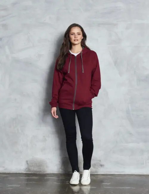 JUST HOODS Bluza damska zamek + kaptur Varsity Zoodie