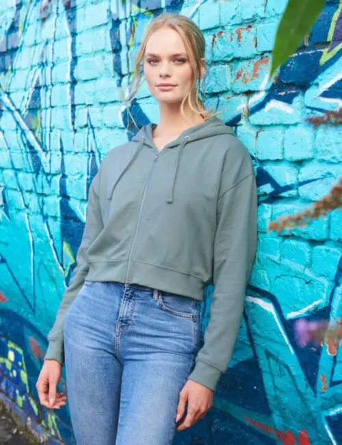 JUST HOODS Bluza damska Fashion Cropped Zoodie