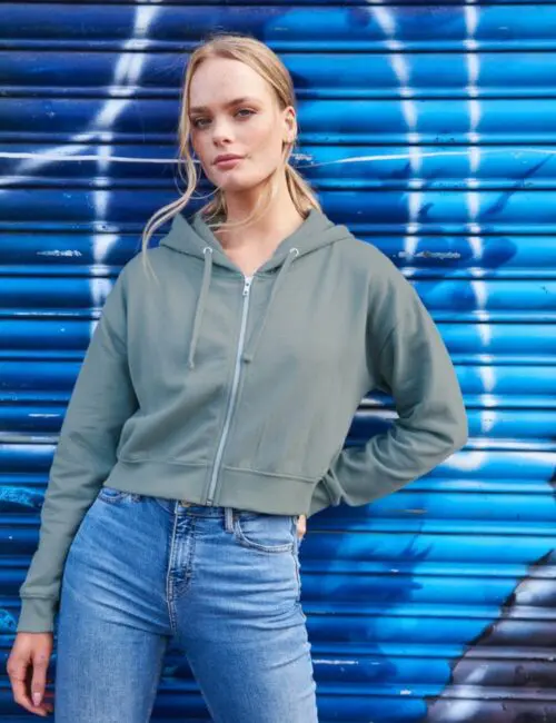 JUST HOODS Bluza damska Fashion Cropped Zoodie