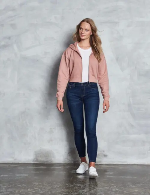 JUST HOODS Bluza damska Fashion Cropped Zoodie