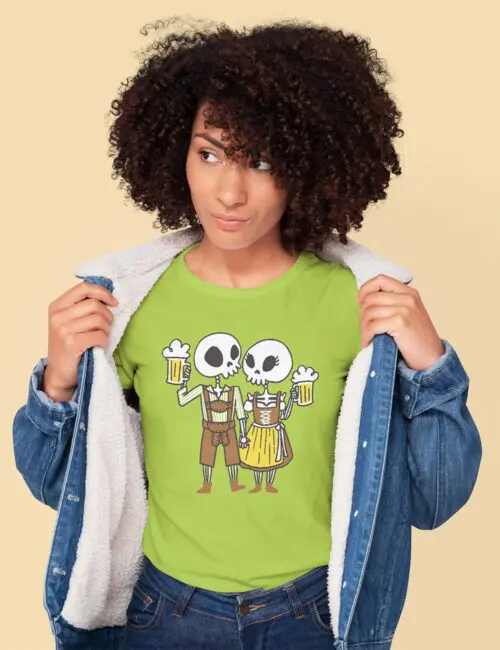 OKTOBERFEST SKELETONS koszulka damska 5 OKTOBERFEST SKELETONS