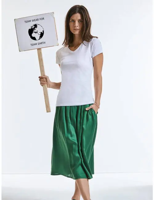 RUSSELL Eko Koszulka damska Pure Organic V-⁠Neck T