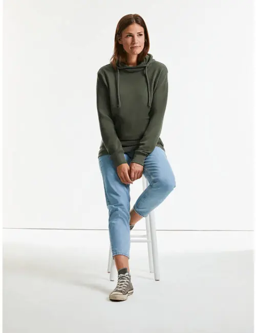 RUSSELL Eko Bluza męska z kapturem Pure Organic High Collar Hooded Sweat