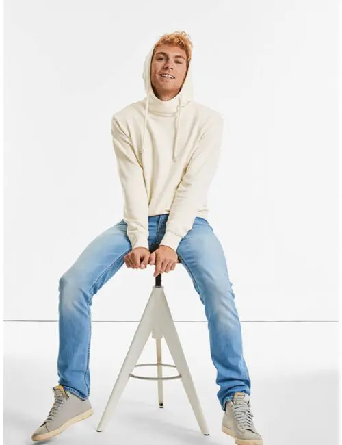 RUSSELL Eko Bluza męska z kapturem Pure Organic High Collar Hooded Sweat