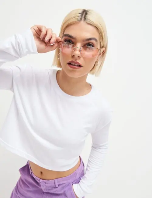 Alternative view of JUST TS koszulka damska z długim rękawem Cropped T