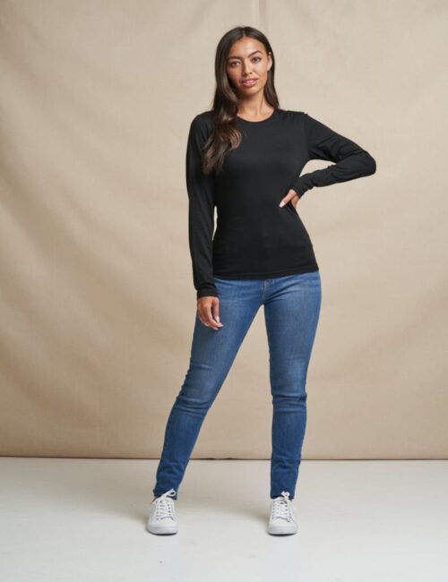 JUST TS koszulka damska z długim rękawem Long Sleeve Tri-Blend T