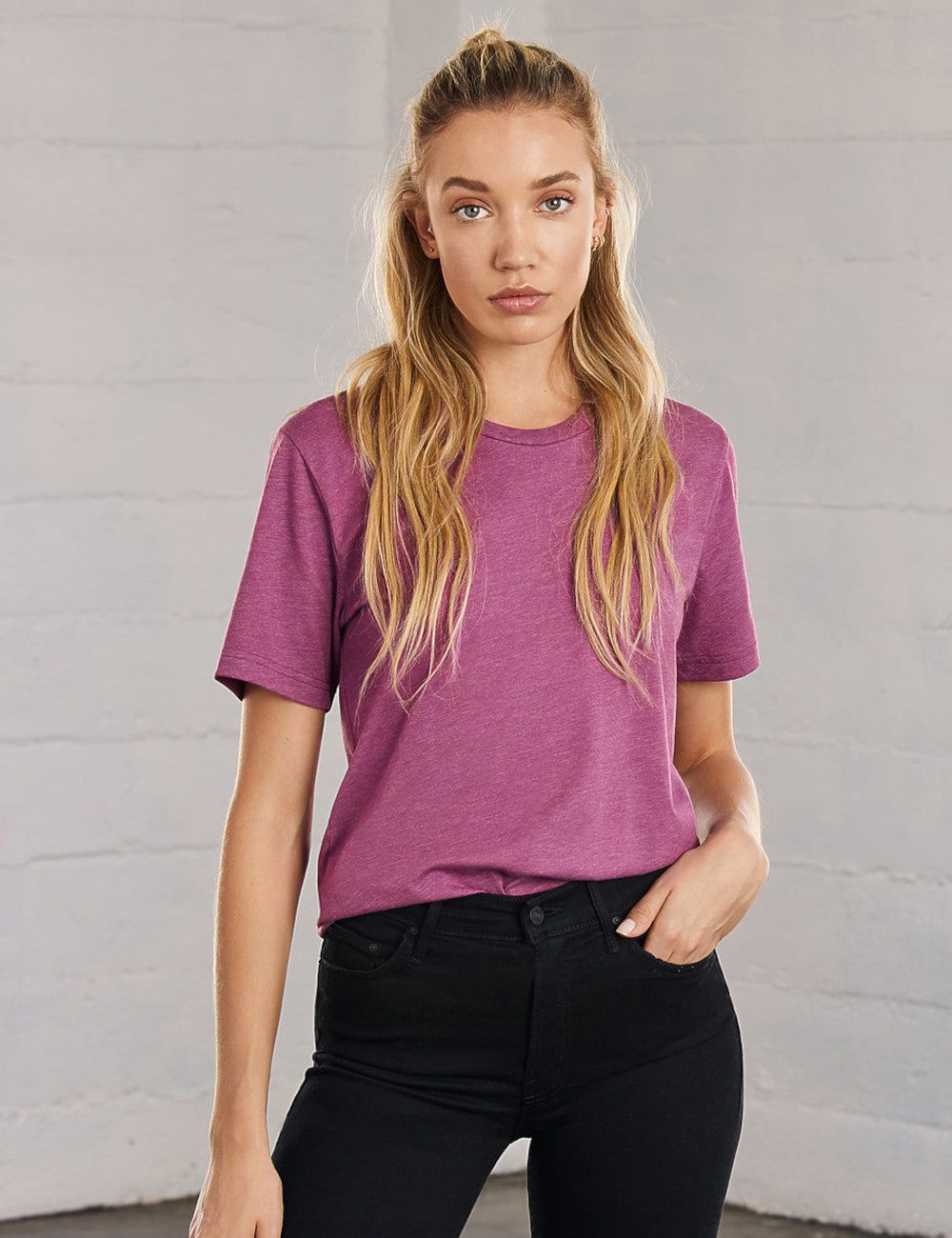 Bella Canvas Unisex Short Sleeve T-Shirt - Heather Mint, Heather CVC Blend, Retail Fit, Side Seamed