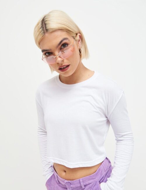 JUST TS koszulka damska z długim rękawem Cropped T